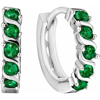 Mabell Dámské stříbrné náušnice ZINKA Ag 925 CZ221E0105-GREENC45