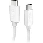 SBS TECABLETISSUETCCG USB-C - USB-C 1.5m 60W плетен кабел - сив (8018417439704)