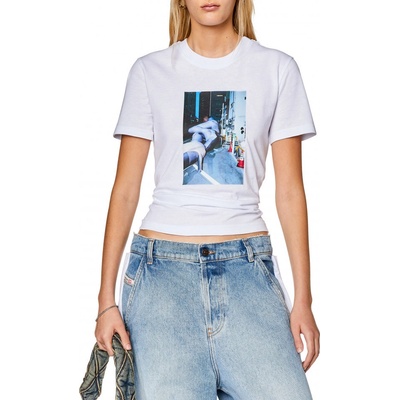 Diesel tričko T-REG-L2 T-SHIRT biela