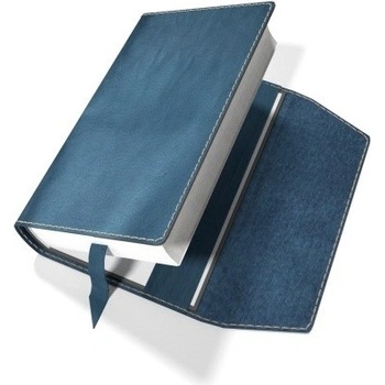 Kožený obal na knihu modrý