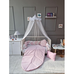 Babyhome Луксозен бебешки комплект кадифе Цвят РОЗОВ (5873)