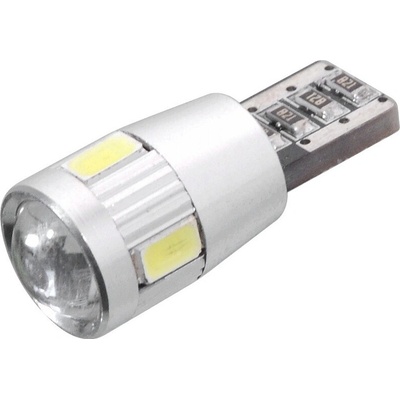Žiarovka 6 SMD LED 12V T10 s rezistorom CAN-BUS ready biela