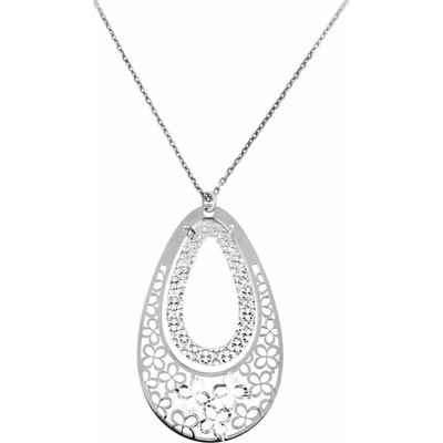 InfinitySilver Strieborný náhrdelník kvapka 29025846