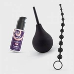 Crushious anal thrill anal douche 90ml with anal lubricant 50ml and 10 bead anal chain