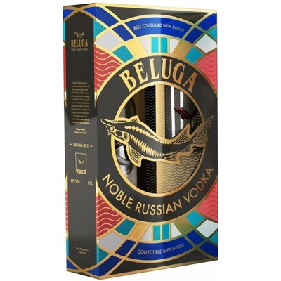 Beluga Export Noble Russian Vodka 40% 0,7 l (dárkové balení 1 sklenice)