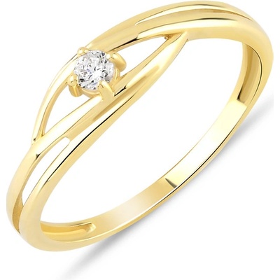 Lillian Vassago Zlatý prsten zdobený zářivým zirkonem LLV06 GR172Y
