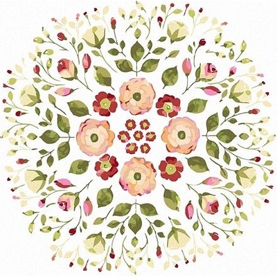 zuty Malování Podle Čísel Květinová Mandala 80 x 100 Cm Plátno Rám