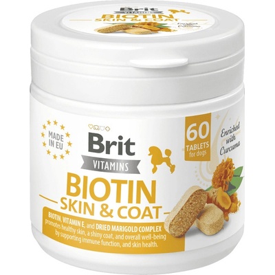 Brit Vitamins Biotin Skin & Coat Care 60 Tablets 120 g