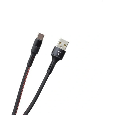 MobilNET KAB-0116-USB-TYPEC Dátový a nabíjací TPU USBUSB-C, 2A, 1m, černý