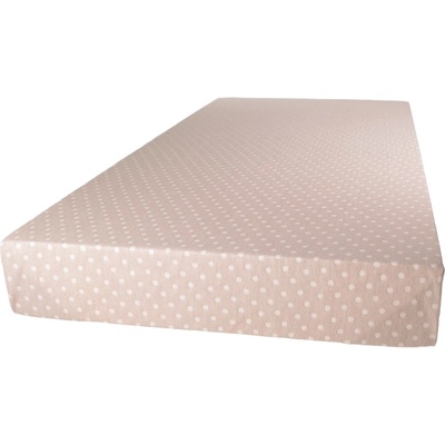 Kaarsgaren 2v1 Tencel prostěradlo a chránič béžové puntíky 70x160