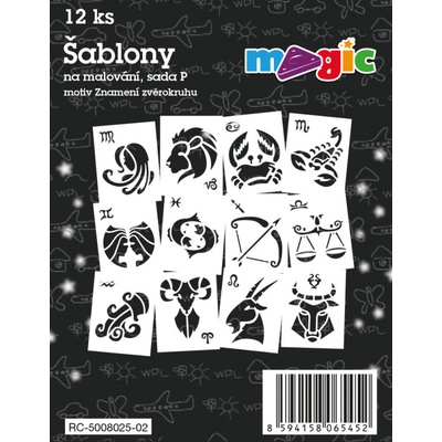 Papírové šablony sada P Znamení zvěrokruhu – Zboží Dáma