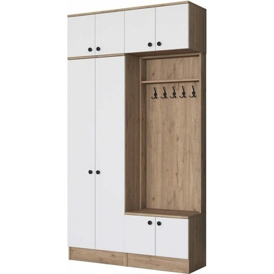Sconto Predsieňová zostava ELA 7 orech/biela