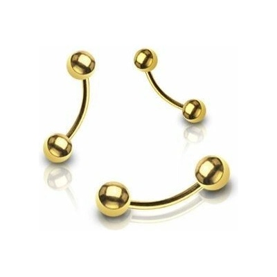 Šperky4U piercing do obočí pozlacený OB01089-1610