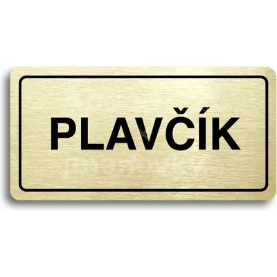 ACCEPT Piktogram PLAVČÍK - zlatá tabulka - černý tisk
