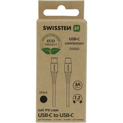 Swissten 71506300ECO USB-C / USB-C ECO černý