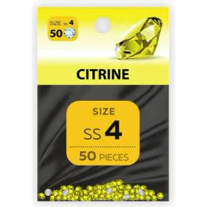  Декоративни камъчета за маникюр citrine, 1.6 мм ss4, пакет 50 бр (der3124)