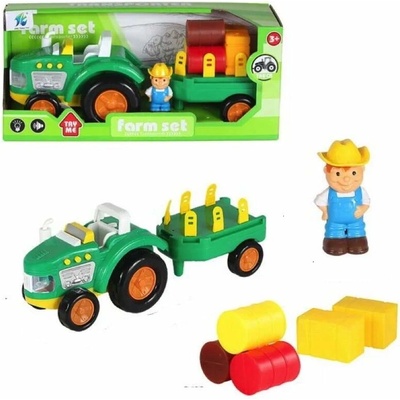 JOKO Traktor s Vlečkou + Farmár so svetlom a zvukom na batérie