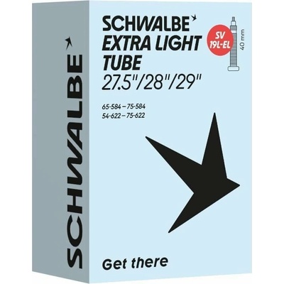 Schwalbe duše 29" SV19L- EL extra light 54/75 - 584/622 galuskový ventilek 40mm černý 10463583