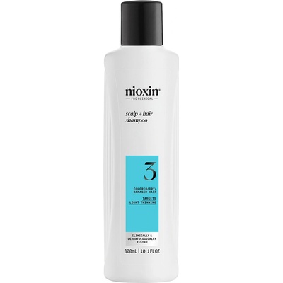 Nioxin System 3 čistiaci šampón na farbené mierne rednúce vlasy 300 ml