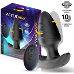 Afterdark Frank Rotating 7 vibrating Anal Plug with Remote Control Black