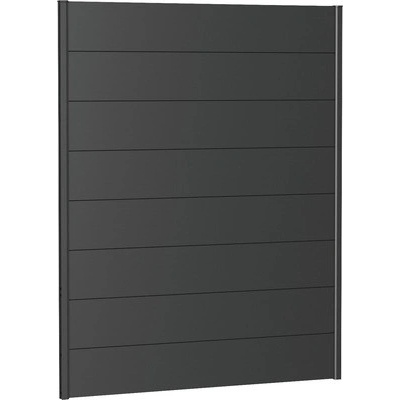 Kovový plot Biohort 150 x 180 cm hliník tmavosivý metalický
