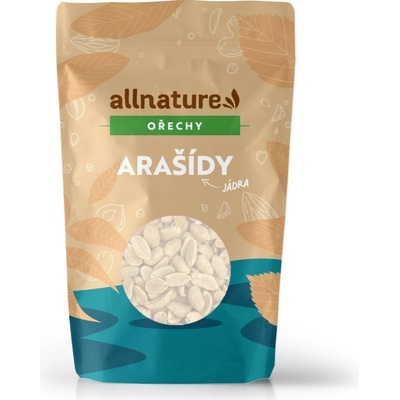 Allnature Arašidy lúpané pražené nesolené 1000 g