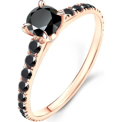 Savicki Zásnubný prsteň Share Your Love ružové zlato čierny diamant SYL P5 CZD R