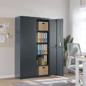 vidaXL Шкаф за папки антрацит 105x40x180 см стомана (339771)