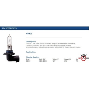 NARVA NARVA-48005 -HB3 12V/60W ('48005)