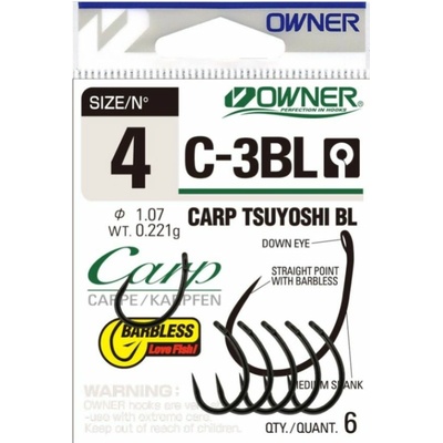 OWNER C-3BL Carp Tsuyoshi Barbless vel.6 7ks