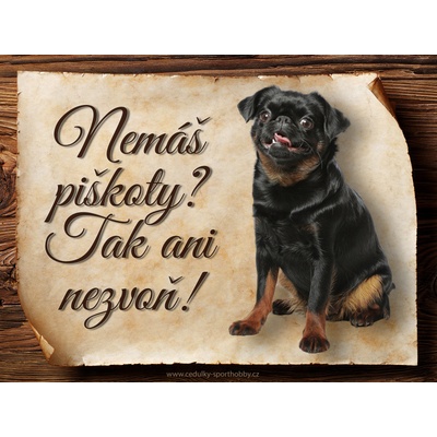 Sport hobby Cedulka Brabantík Piškoty CP1648 20 x 15 cm