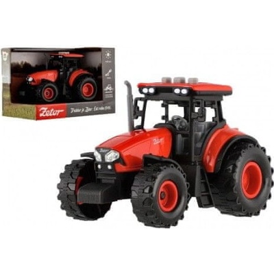 Teddies Traktor Zetor plast 9x14cm na zotrvačník na bat. so svetlom so zvukom