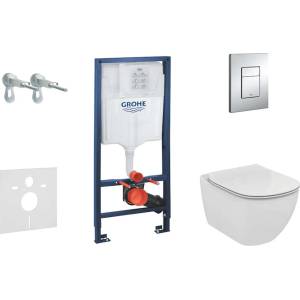 GROHE Rapid SL - Комплект за окачена тоалетна + тоалетна чиния и седалка Ideal Standard Tesi 38528SET-KF (38528SET-KF)