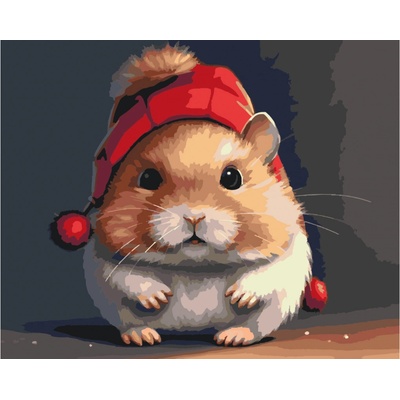 MALUJEŠ Malování podle čísel KŘEČEK S ČEPIČKOU Rozměr 60 x 80 cm Rámování vypnuté plátno na rám