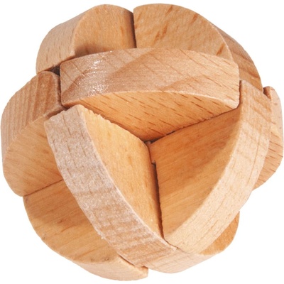 Fridolin Логически дървен 3D пъзел Fridolin - Топка с три диска (F17703)