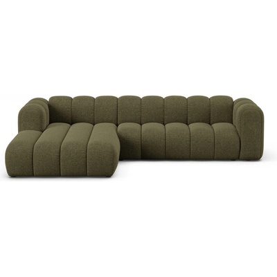 Micadoni Зелен шенилов ъглов диван (ляв ъгъл) Lupine - Micadoni (MIC_LC_L_214_F1_LUPINE4)