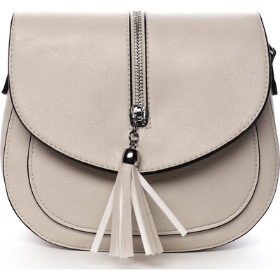 stylová crossbody kabelka s třásněmi Federica béžová