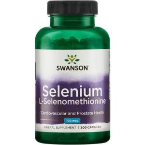 Swanson Selenium L-Selenomethionine, 100 mcg, 300 капсули, Swanson (SW545)