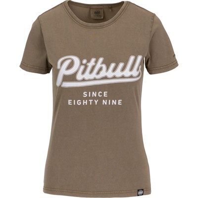 PitBull West Coast dámské triko ANGEL LOGO hnědé
