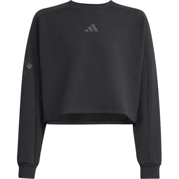 Adidas Детски пуловер adidas Kid's Future Icons 3-Stripes Crew Jumper - Black / Black - размер 164 (EU) (704-6094-0115)