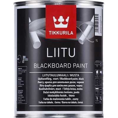 Tikkurila LIITU - čierna tabuľová farba na steny - čierna - 1 L