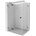 Mexen Lunar T лява отваряема душ кабина 70 x 100 см, прозрачна, черна - 834T-070-100-70-00-L (834T-070-100-70-00-L)