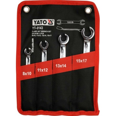 Yato sada klíčů maticových 4ks 8-17mm polootevřené YT-0143