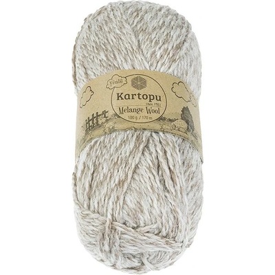 BELLATEX Melange Wool 100 g – 9002 melír béžový