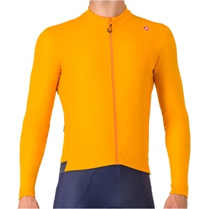 Castelli Мъжка фланелка с дълъг ръкав за колоездене Castelli Espresso Thermal Jersey Cycling jersey - Vivid Orange / Dark Grey - размер 3XL (056-3283-0517)