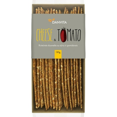 Danvita Křehké pšeničné plátky se sýrem, rajčaty a bazalkou 130 g – Zboží Dáma