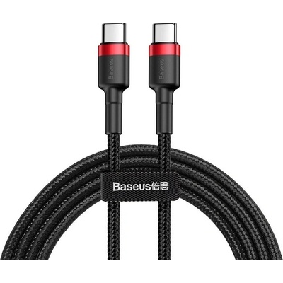 Baseus B285217 Cafule USB-C s podporou PD a QC 60 W 1m černo-červený