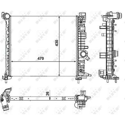 Chladič, chlazení motoru NRF 53008