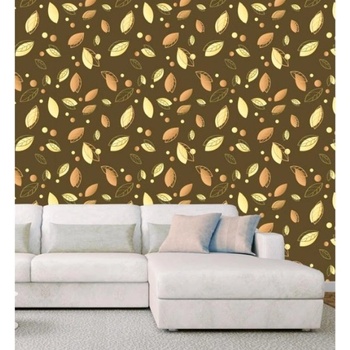 DIMEX ART s. r. o Луксозна флизелинова тапета кафяви и жълти падащи листа