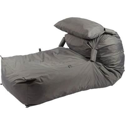 Pufrelax Пуф легло и декоративна възглавница Yoga XL, мемори микс, водоустойчив, Сив